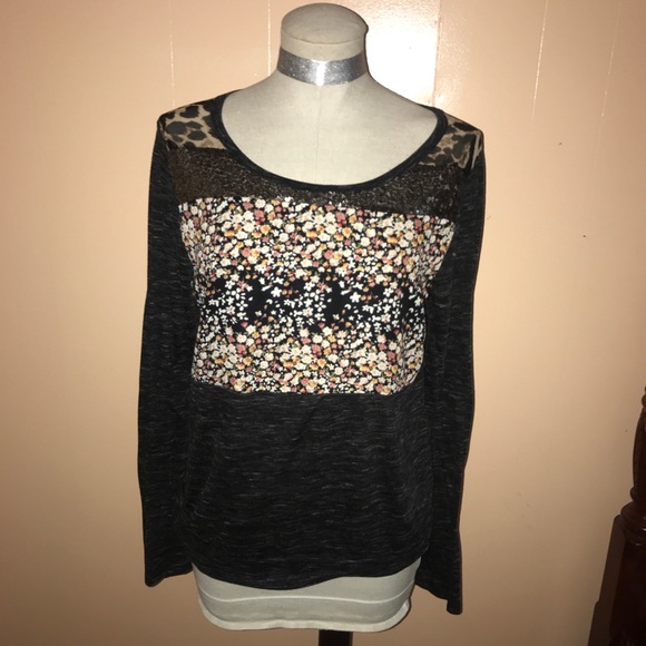 Long Sleeve Miss Me T with sequins/floral/cheetah - Picture 7 of 7